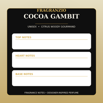 Fragranzio Cocoa Gambit fragrance notes
