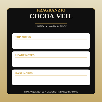 Fragranzio Cocoa Veil fragrance notes