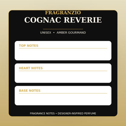 Fragranzio Cognac Reverie fragrance notes