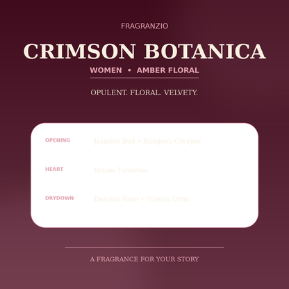 Fragranzio crimson botanica luxury-inspired fragrance visual