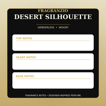 Fragranzio Desert Silhouette fragrance notes