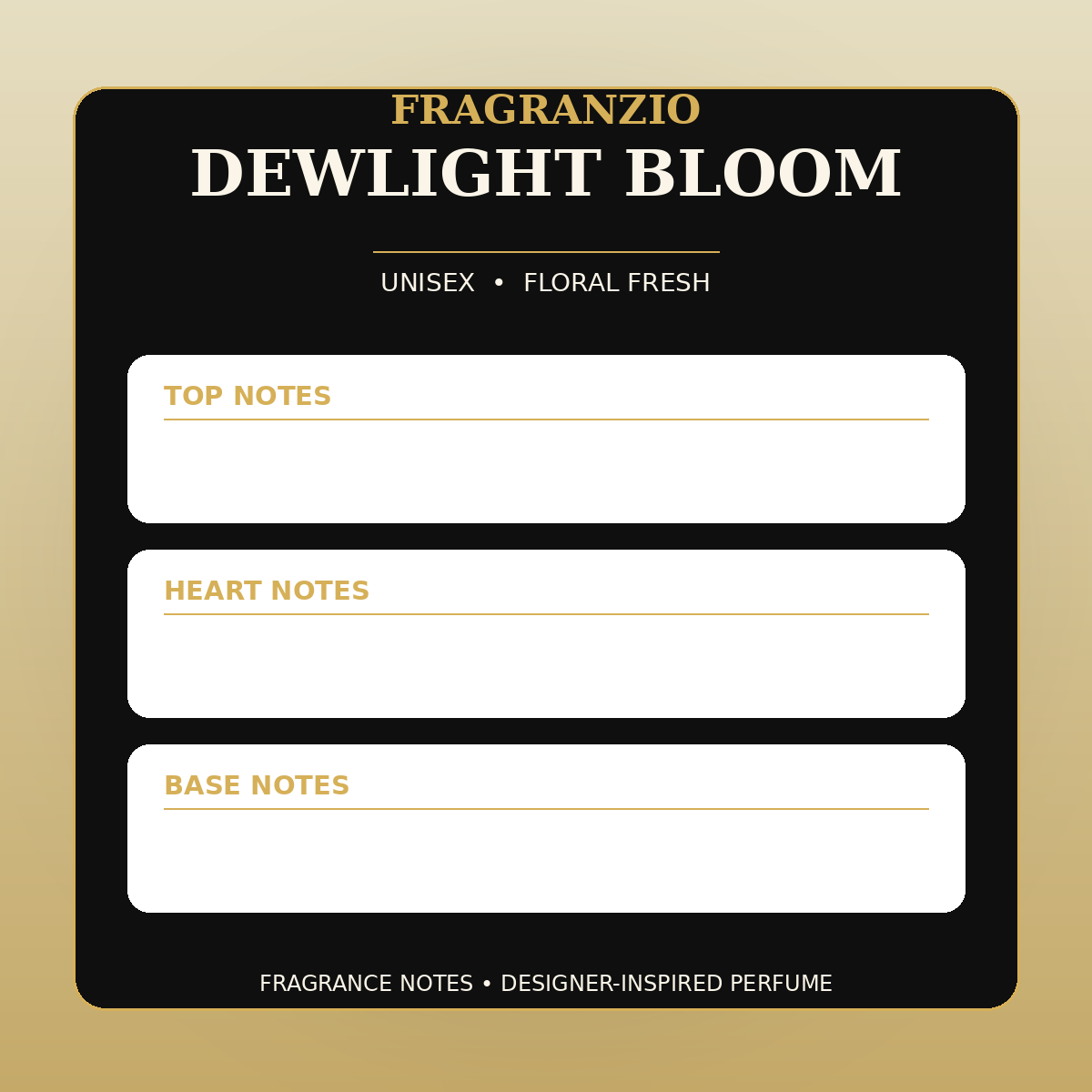 Fragranzio Dewlight Bloom fragrance notes
