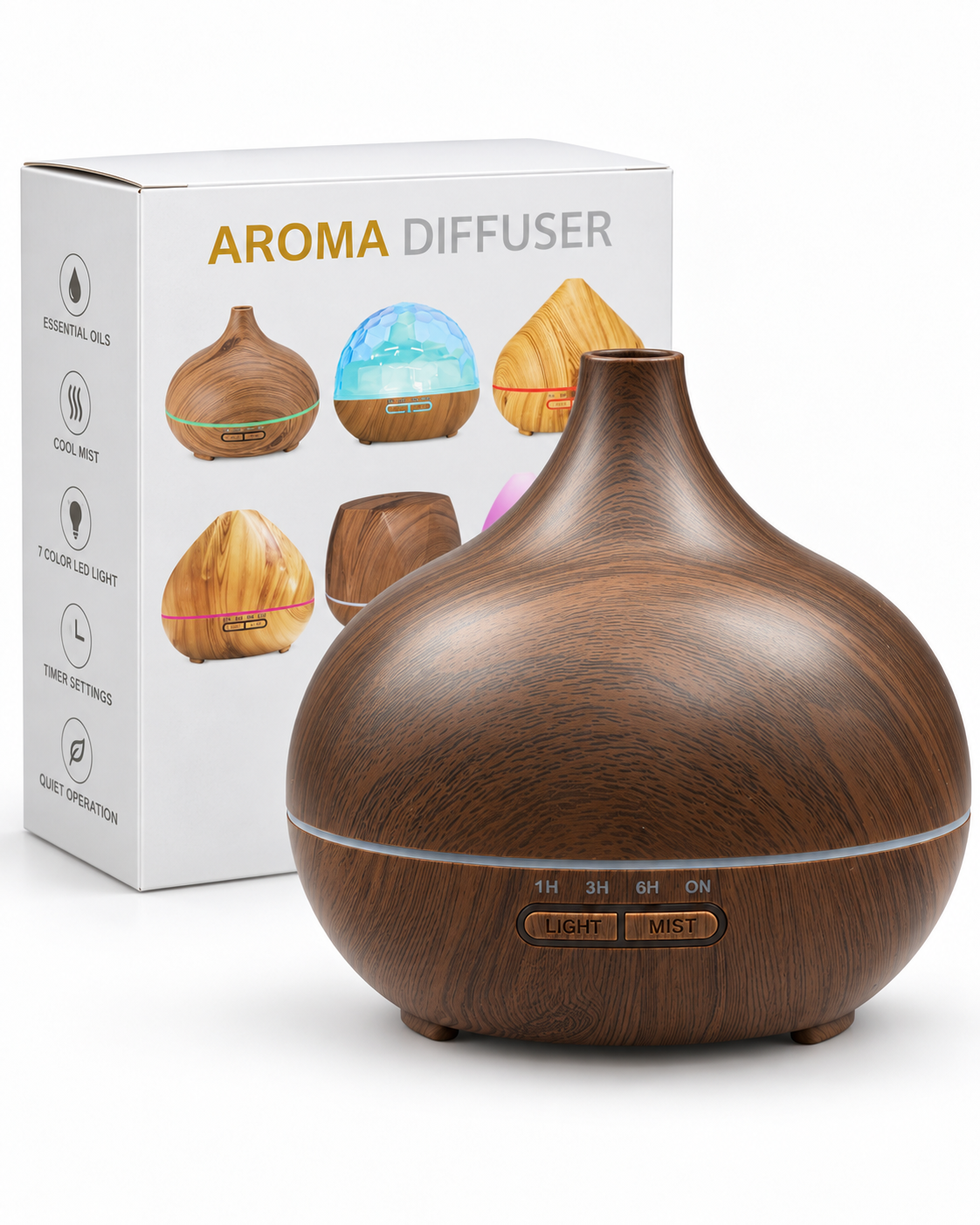 Light oak wood-grain aroma diffuser product set