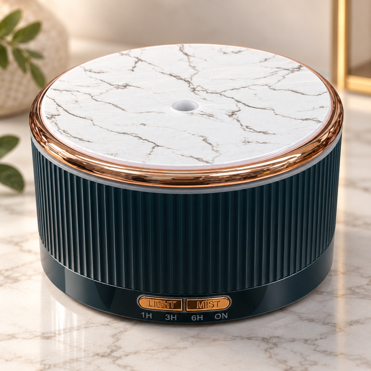 Luxury dark marble-top aromatherapy diffuser