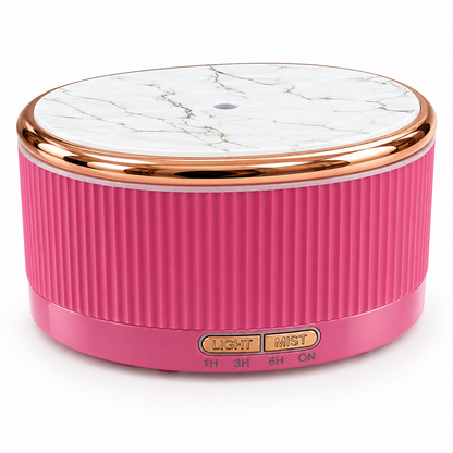 Fragranzio 500 mL marble-top essential oil diffuser in rose pink