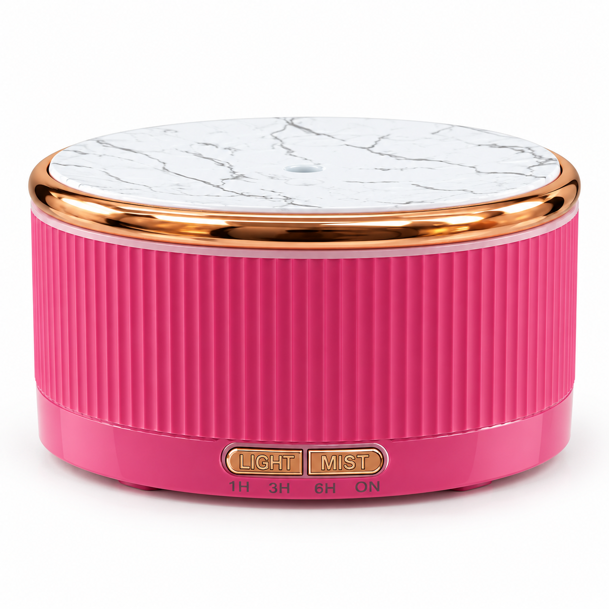 Rose pink 500 mL aromatherapy diffuser with marble-look top