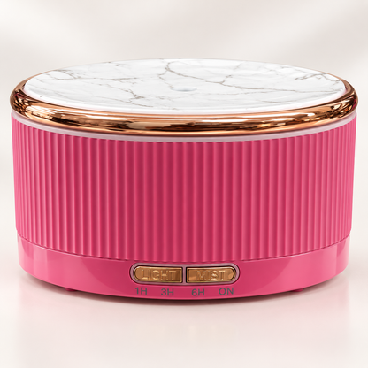 Luxury rose pink marble-top essential oil diffuser
