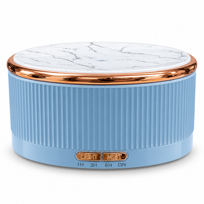 Fragranzio 500 mL marble-top essential oil diffuser in sky blue