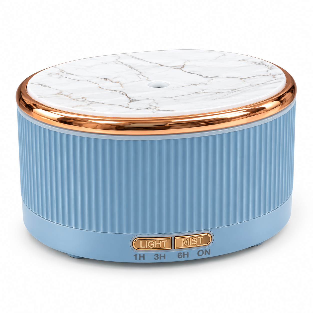 Sky blue 500 mL aroma diffuser with marble-look top