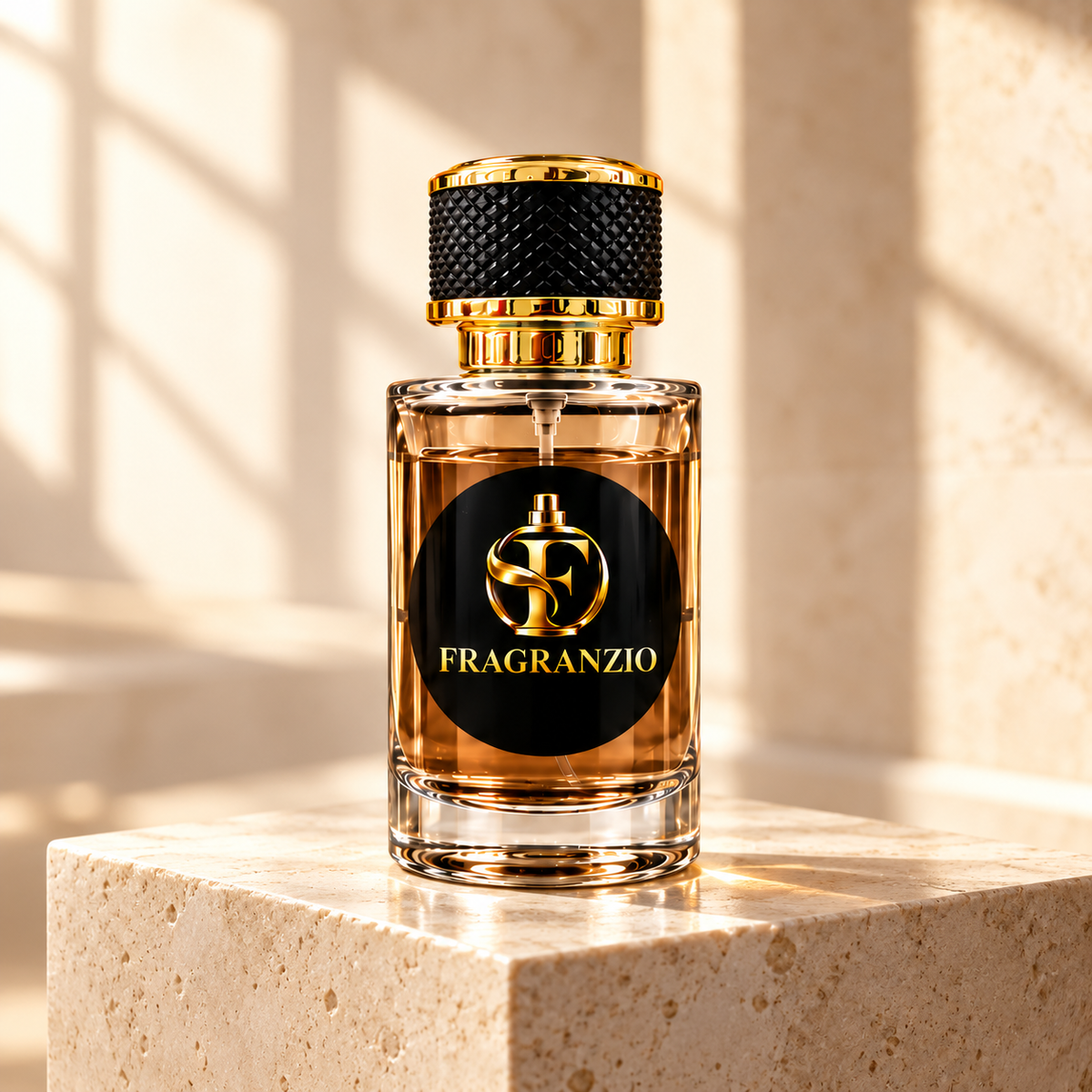 Fragranzio brown amber fragrance full bottle view 1
