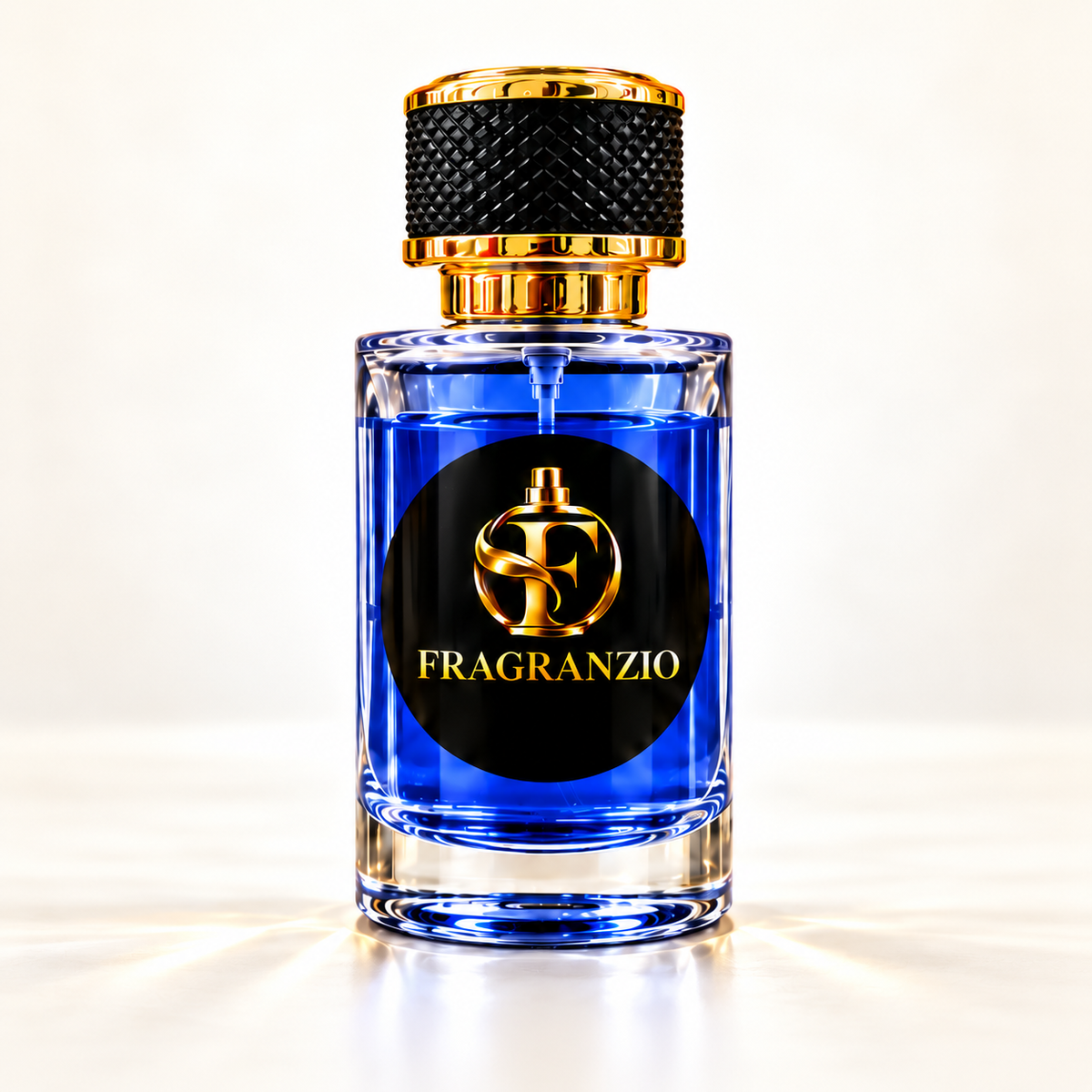 Smoked Sapphire own Fragranzio bottle with matching cobalt blue fragrance