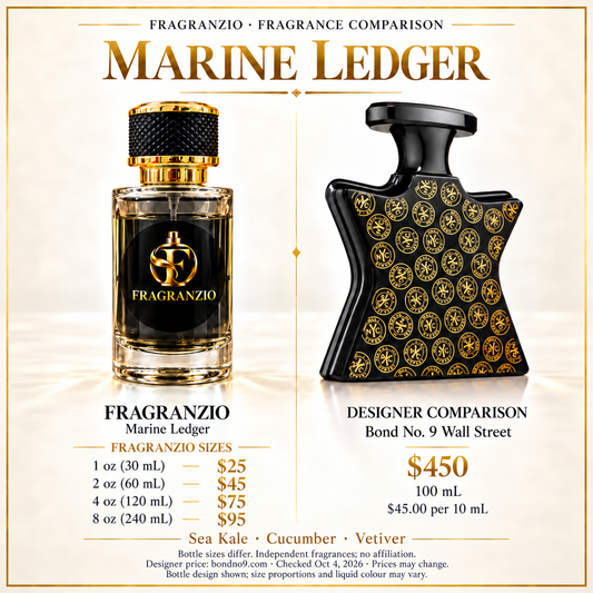 Marine Ledger side-by-side fragrance comparison