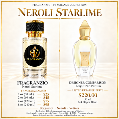 Neroli Starlime independent fragrance comparison