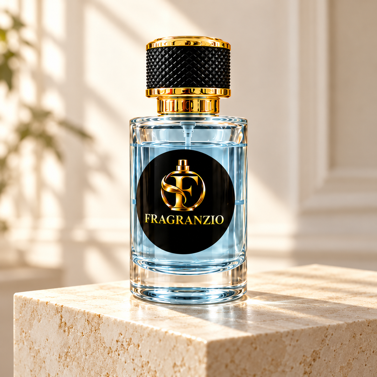 Pearl Coast complete Fragranzio bottle view 2 with matching transparent very pale icy blue