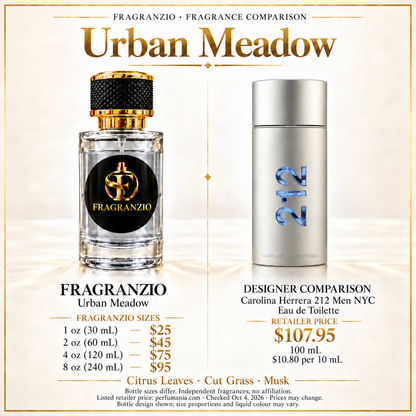 Urban Meadow side-by-side fragrance comparison