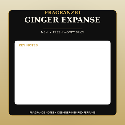 Fragranzio Ginger Expanse fragrance notes
