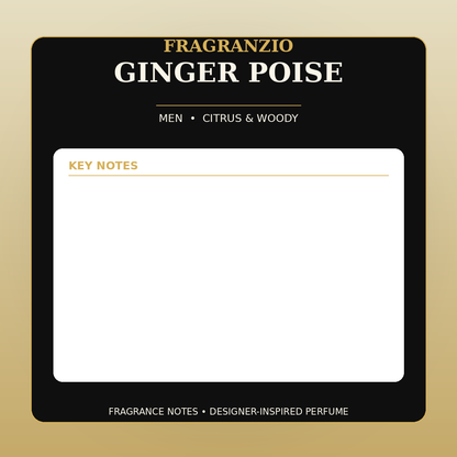 Fragranzio Ginger Poise fragrance notes