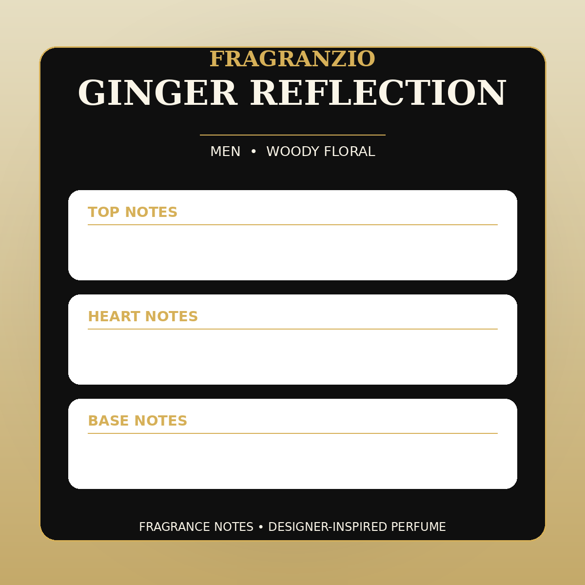 Fragranzio Ginger Reflection fragrance notes