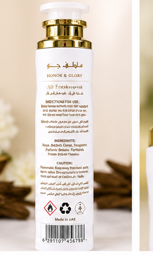 Honor and Glory Air Freshener 300ml back view