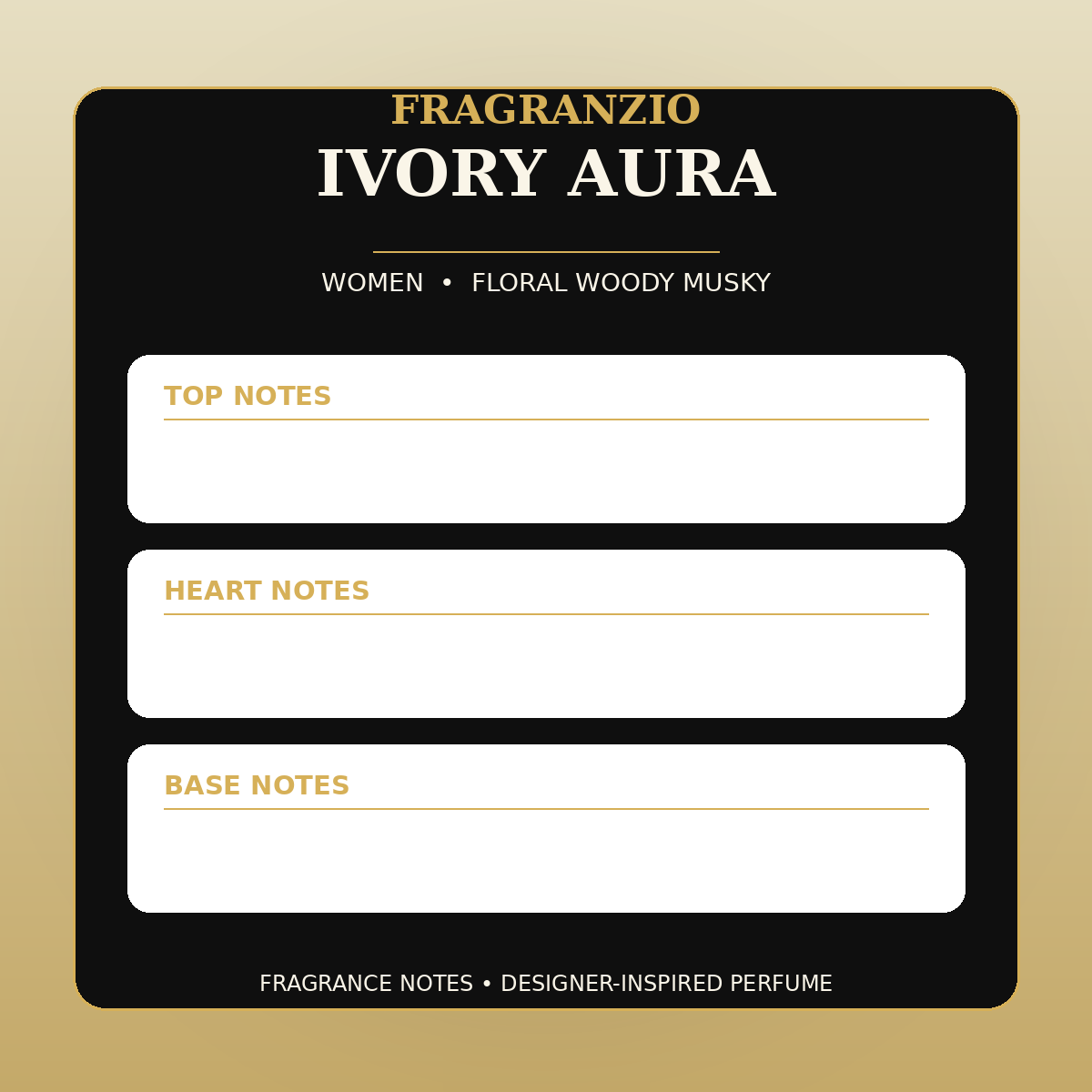 Fragranzio Ivory Aura fragrance notes