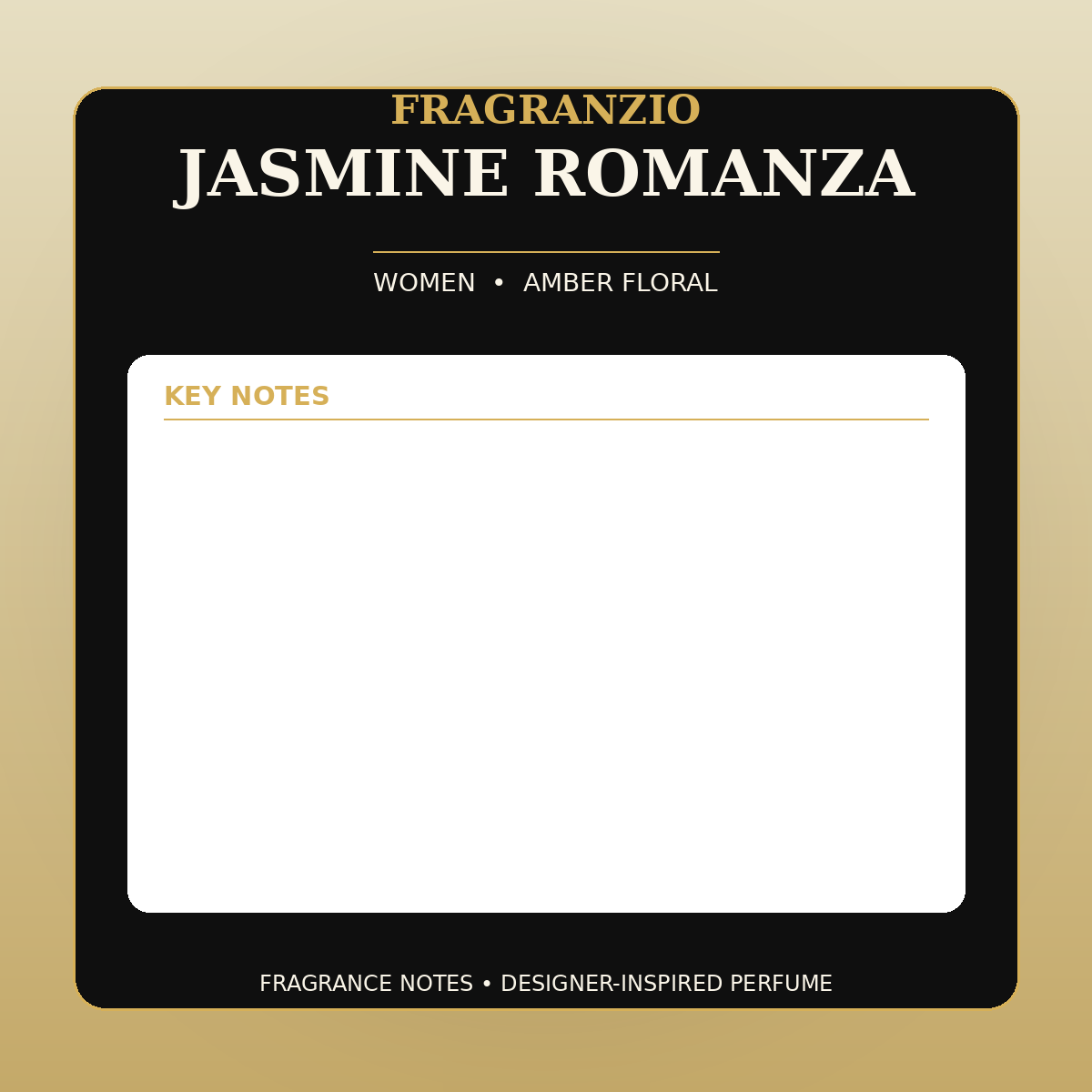 Fragranzio Jasmine Romanza fragrance notes