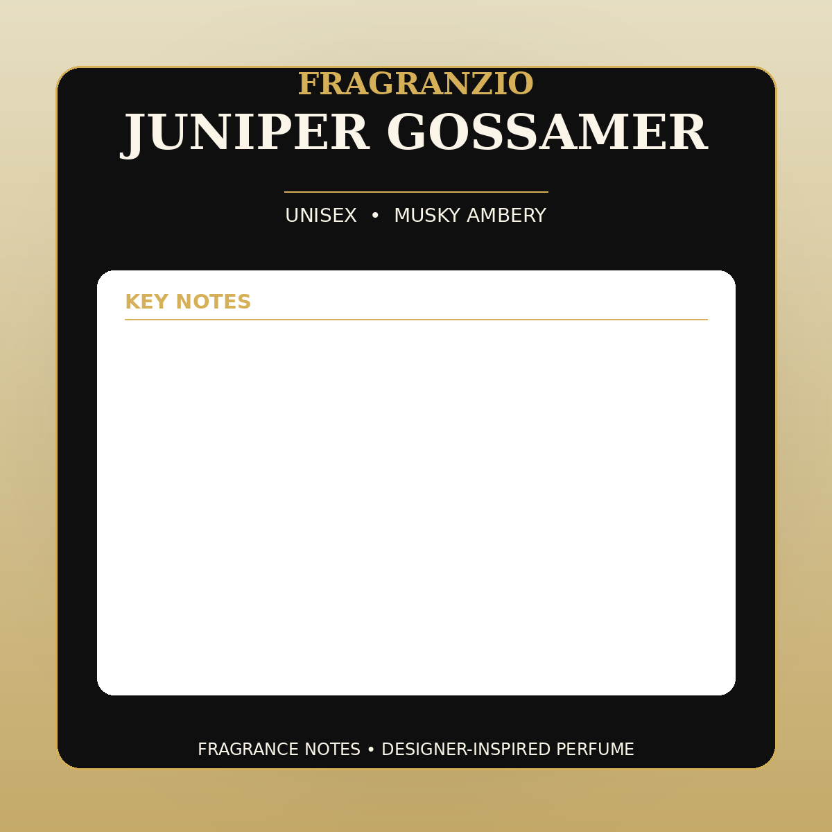 Fragranzio Juniper Gossamer fragrance notes