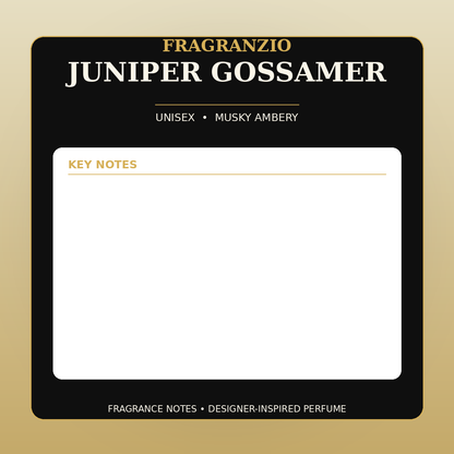 Fragranzio Juniper Gossamer fragrance notes
