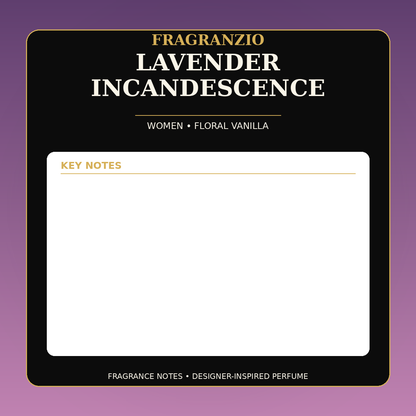 Fragranzio Lavender Incandescence fragrance notes