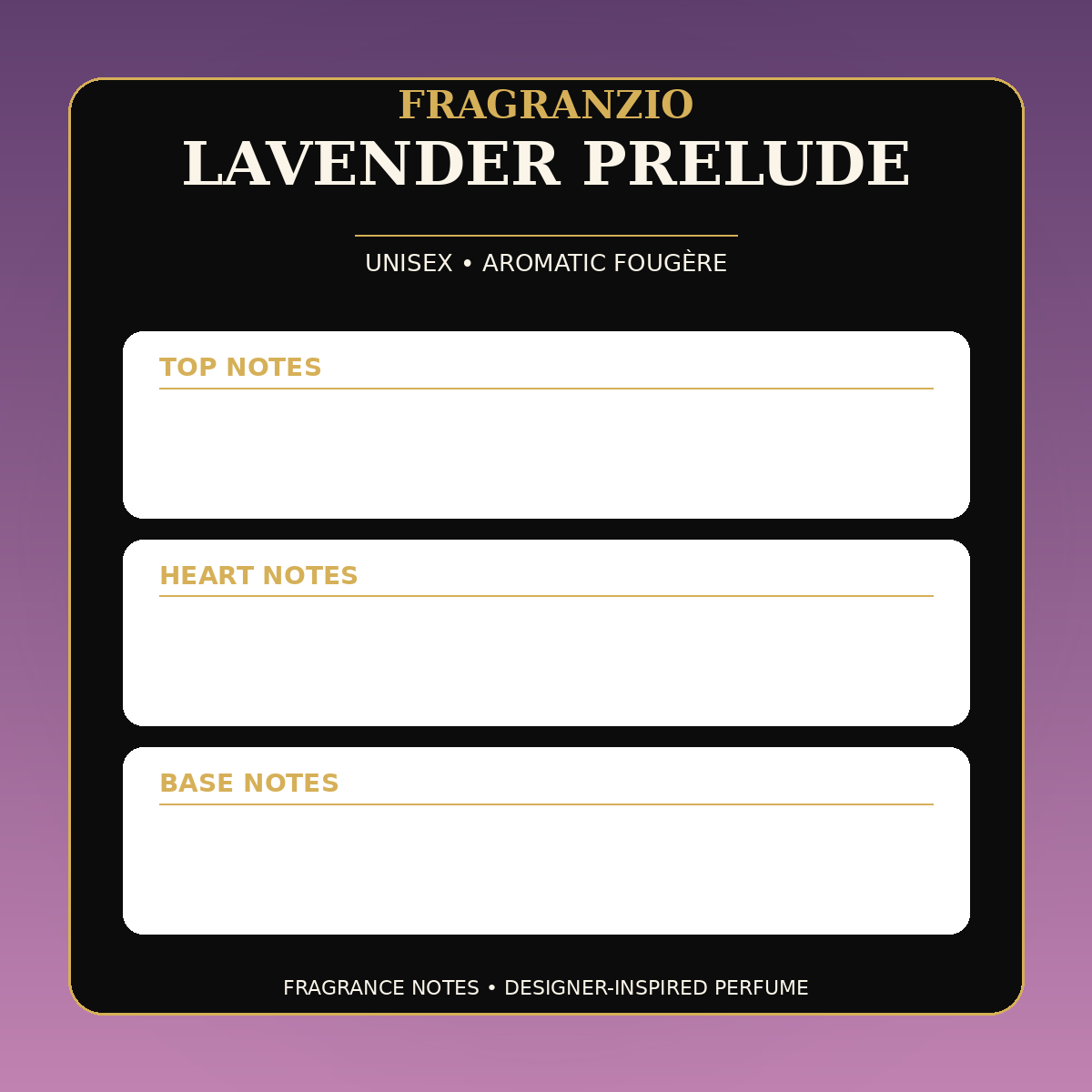 Fragranzio Lavender Prelude fragrance notes