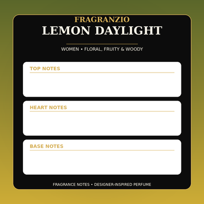 Fragranzio Lemon Daylight fragrance notes