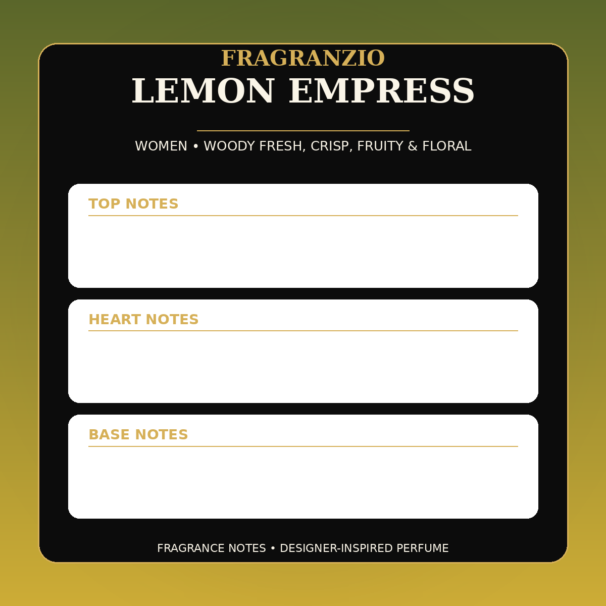 Fragranzio Lemon Empress fragrance notes