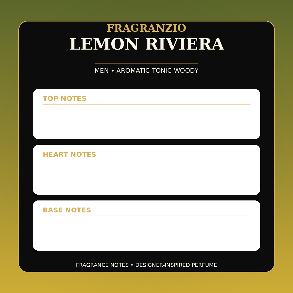 Fragranzio Lemon Riviera fragrance notes