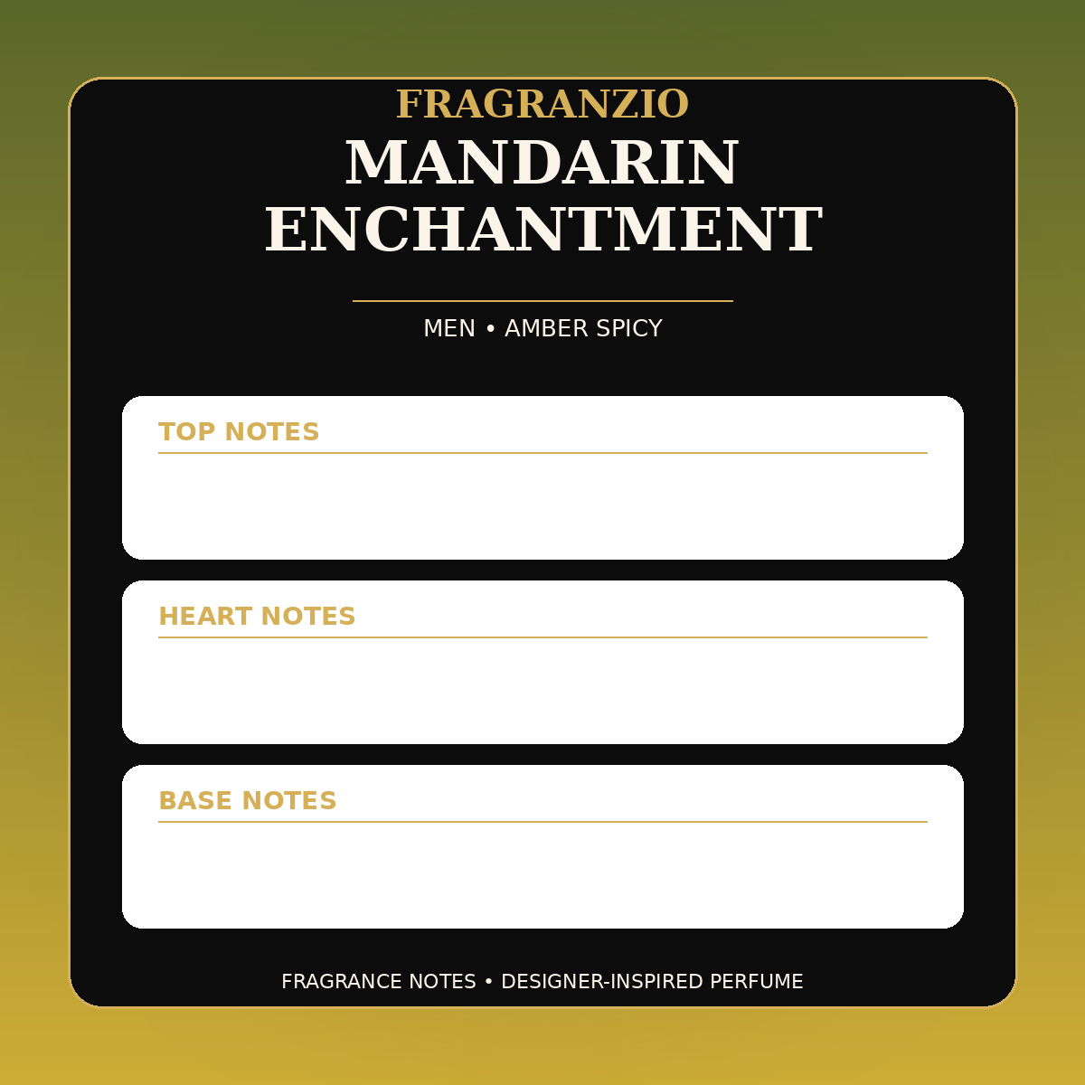 Fragranzio Mandarin Enchantment fragrance notes