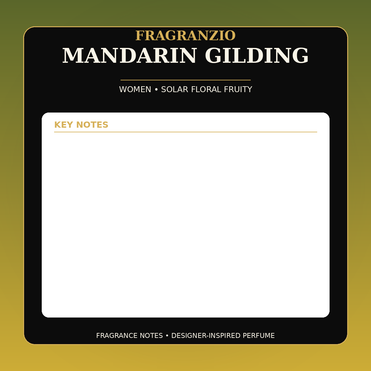 Fragranzio Mandarin Gilding fragrance notes