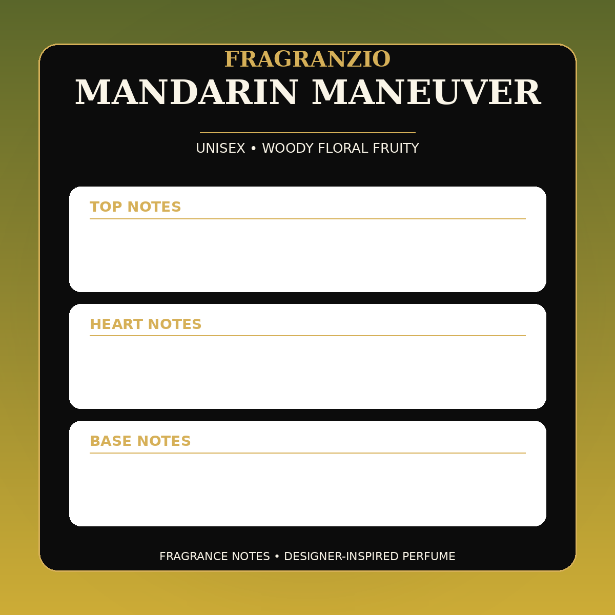 Fragranzio Mandarin Maneuver fragrance notes