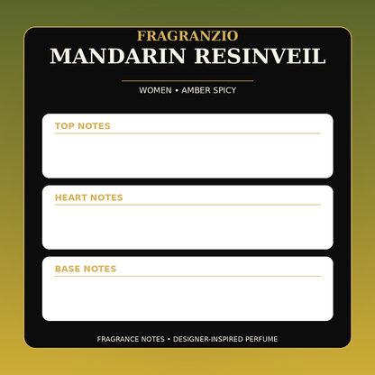 Fragranzio Mandarin Resinveil fragrance notes