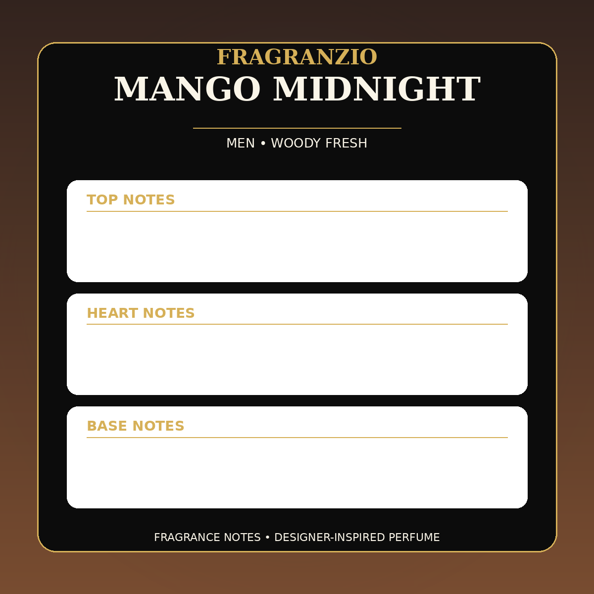 Fragranzio Mango Midnight fragrance notes