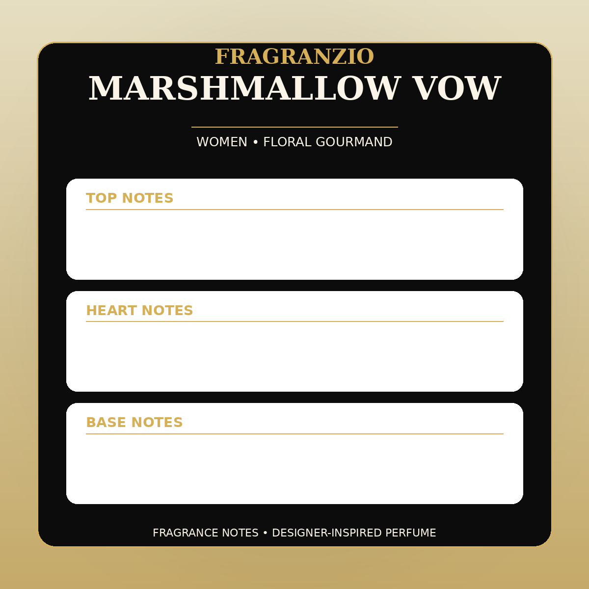 Fragranzio Marshmallow Vow fragrance notes