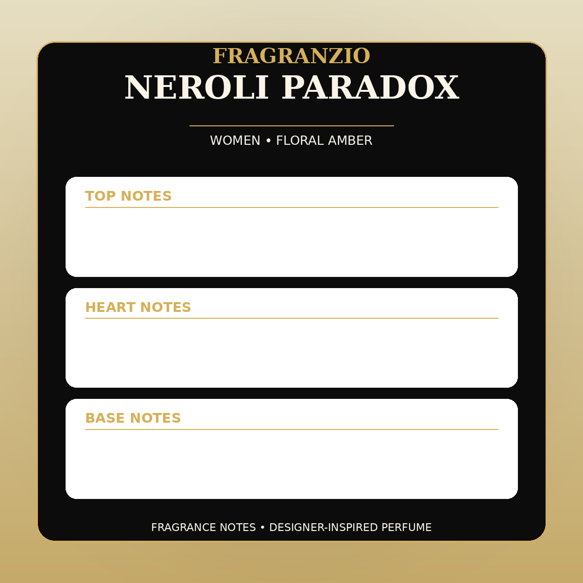 Fragranzio Neroli Paradox fragrance notes