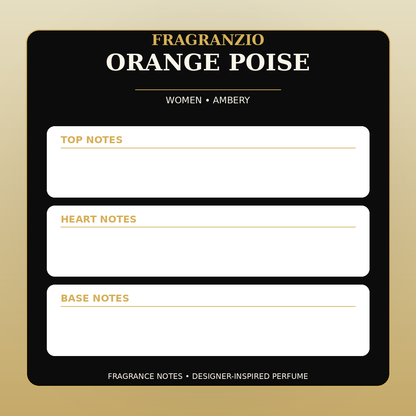 Fragranzio Orange Poise fragrance notes
