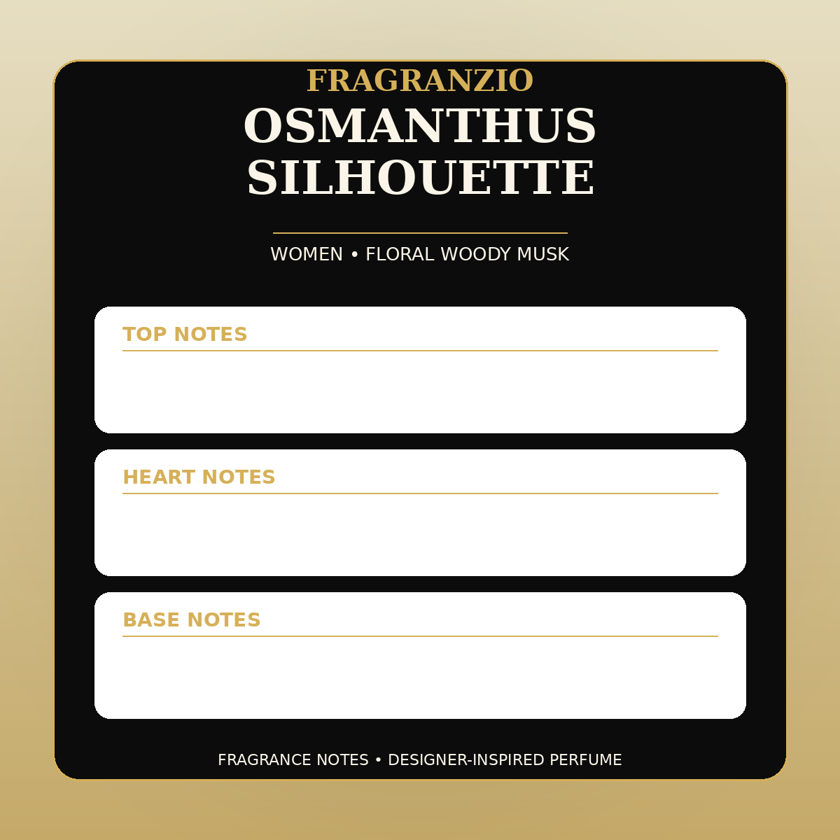 Fragranzio Osmanthus Silhouette fragrance notes