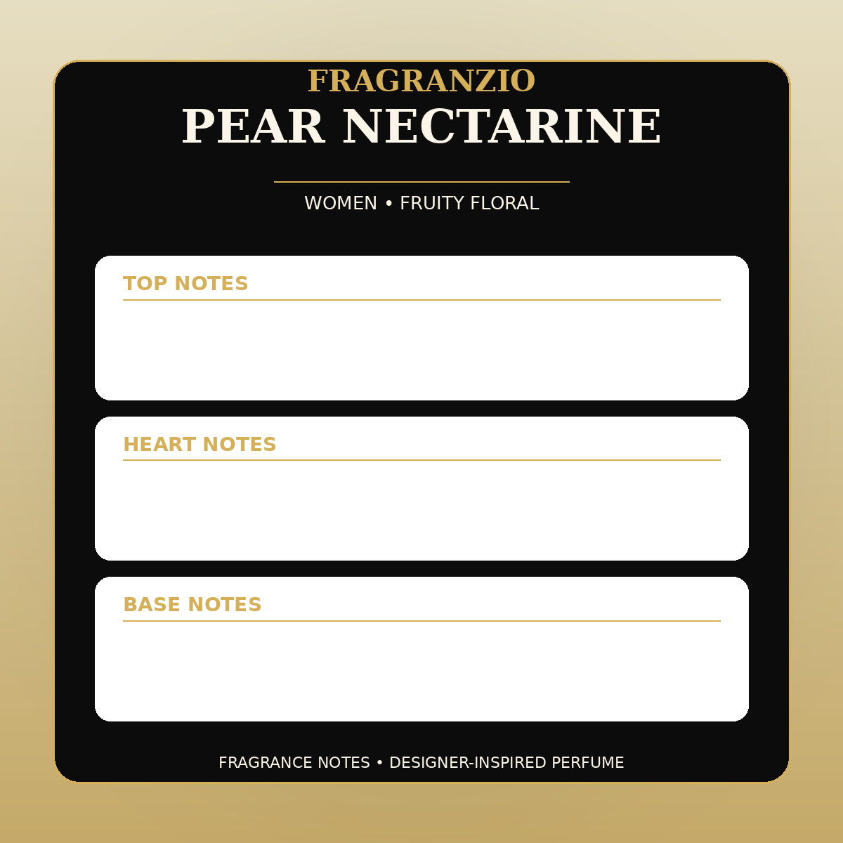 Fragranzio Pear Nectarine fragrance notes