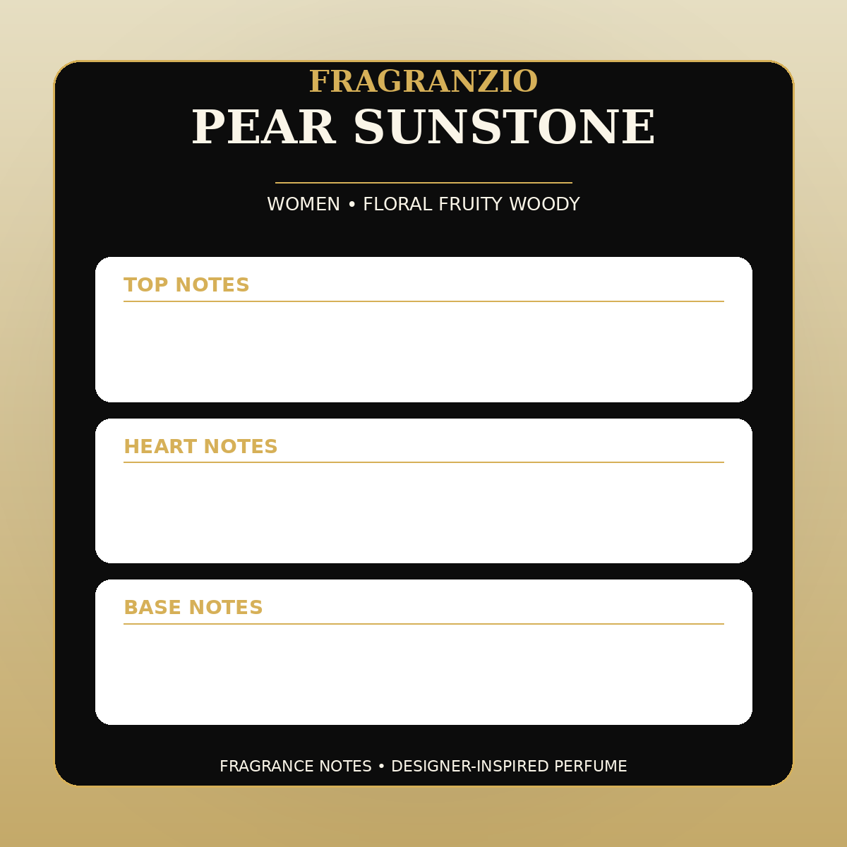 Fragranzio Pear Sunstone fragrance notes