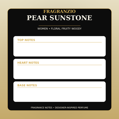 Fragranzio Pear Sunstone fragrance notes