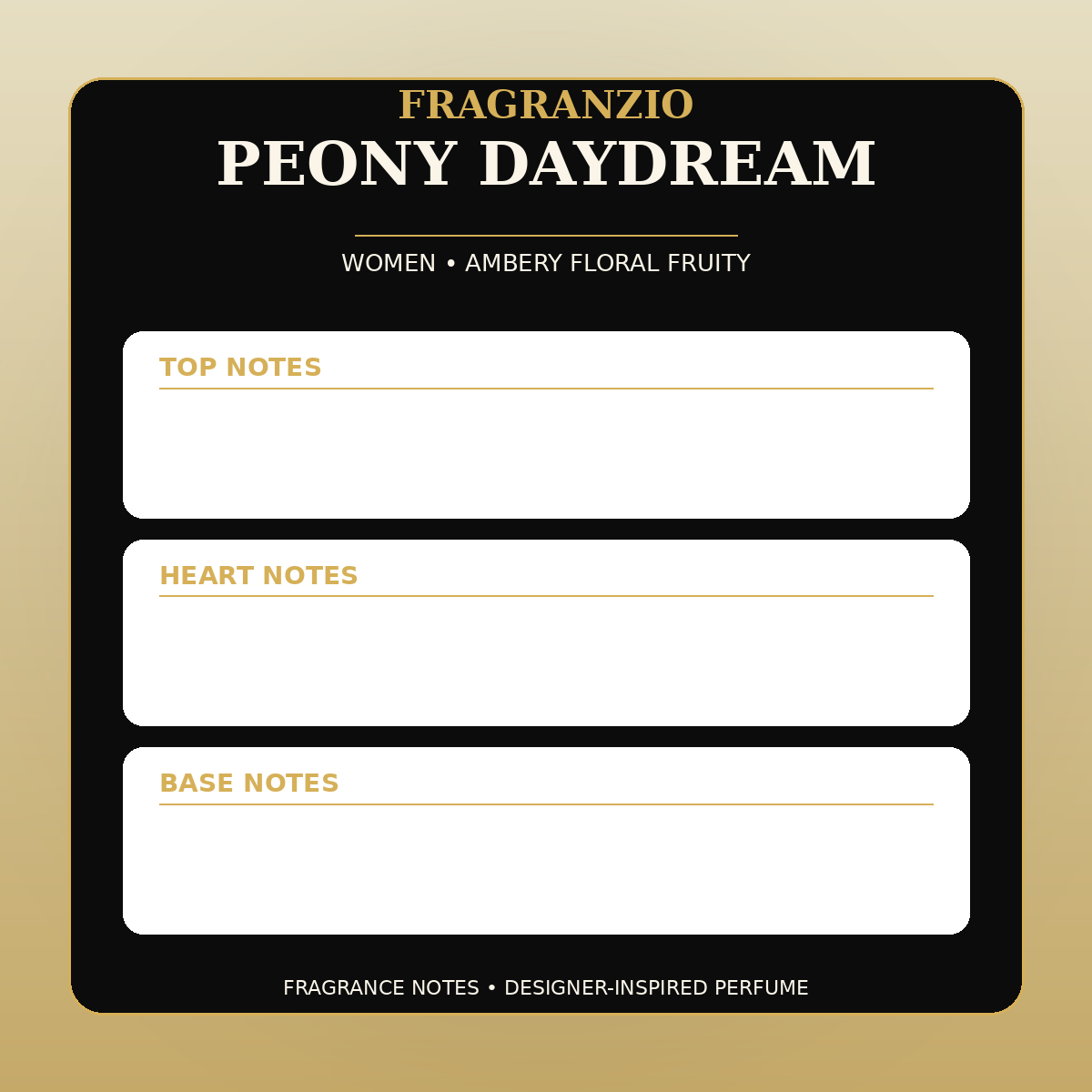 Fragranzio Peony Daydream fragrance notes