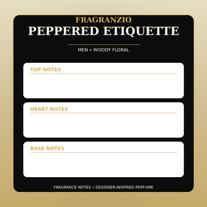 Fragranzio Peppered Etiquette fragrance notes