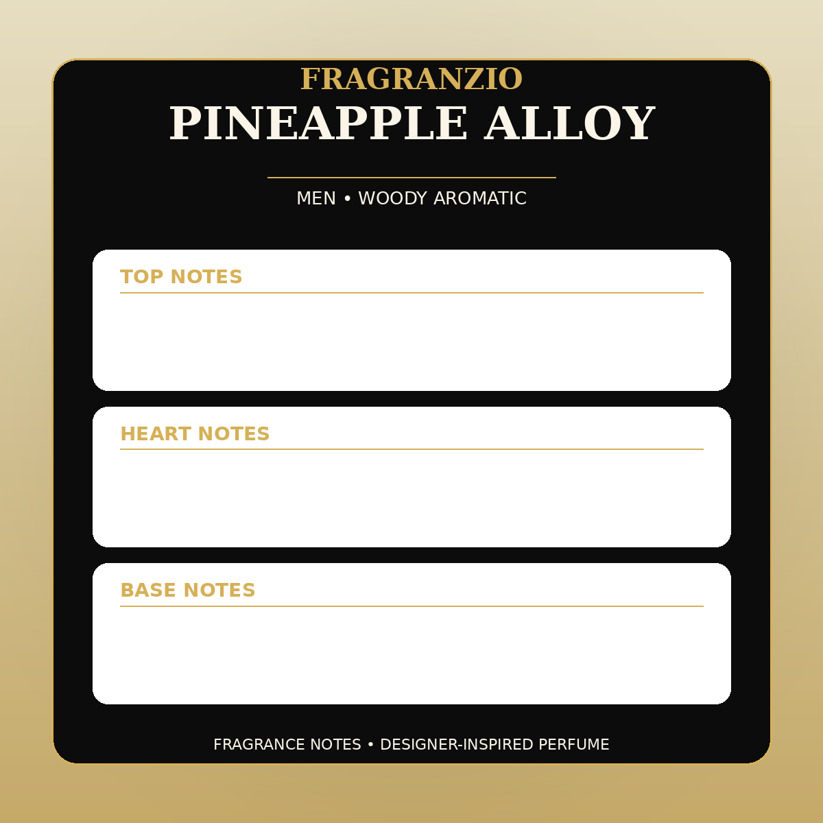 Fragranzio Pineapple Alloy fragrance notes