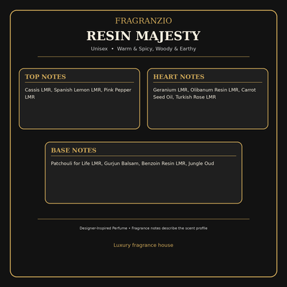 Fragranzio Resin Majesty fragrance notes