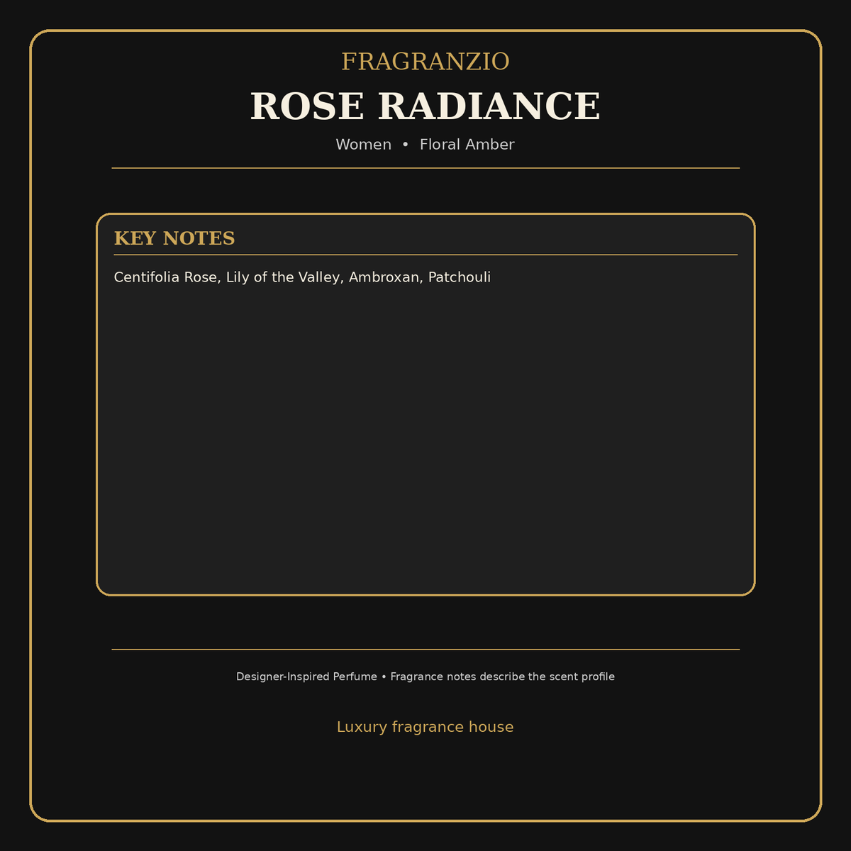 Fragranzio Rose Radiance fragrance notes