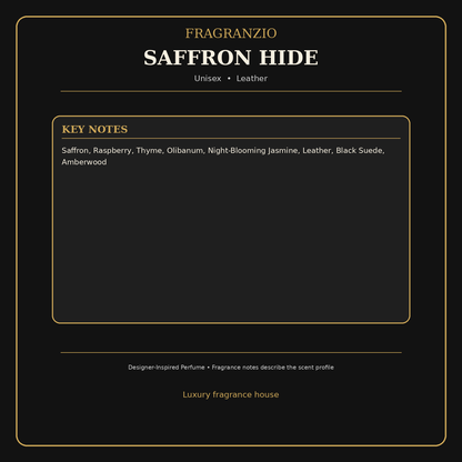 Fragranzio Saffron Hide fragrance notes